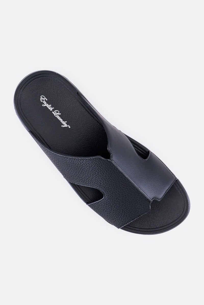English Laundry Men Slip On Arabic Sandals, Black - Image 4