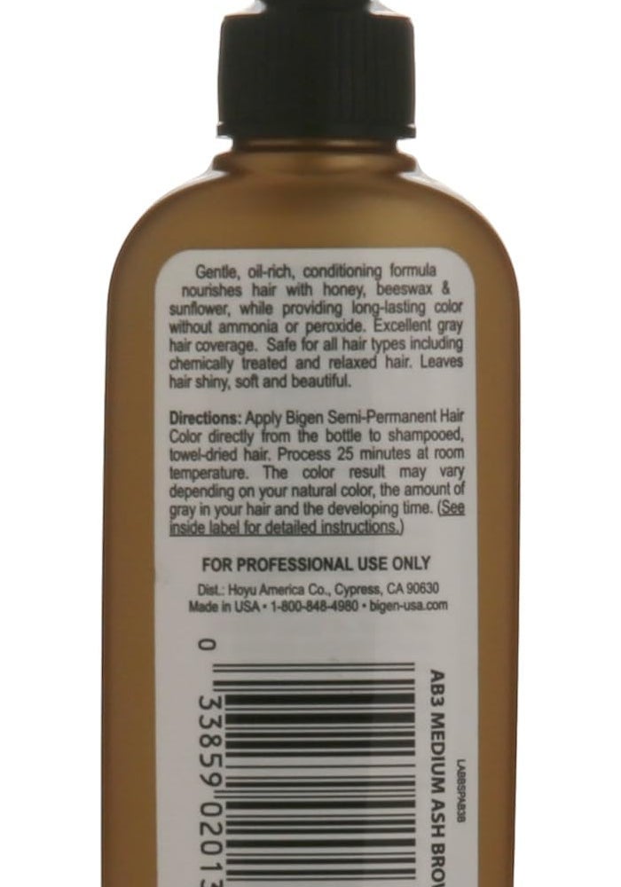 Bigen Semi-Permanent Hair Color, Medium Brown with Coconut, Argan & Maracujá Oils - 3 oz - Image 2