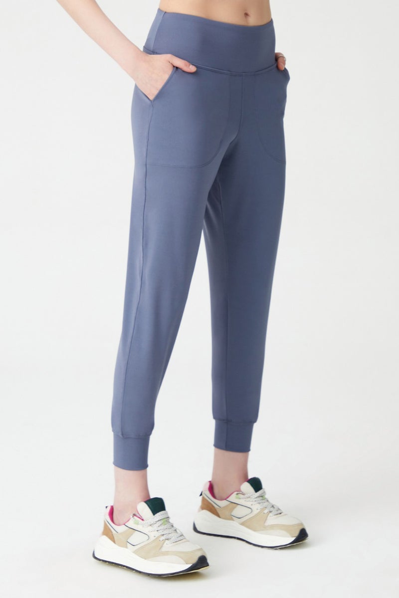 Los Ojos Women's Anthracite High Waist Jogger Sweatpants Joggers  - Image 3