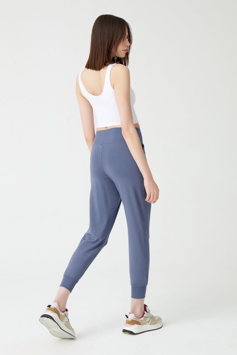 Los Ojos Women's Anthracite High Waist Jogger Sweatpants Joggers  - Image 1