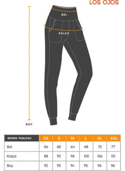 Los Ojos Women's Anthracite High Waist Jogger Sweatpants Joggers  - Image 2