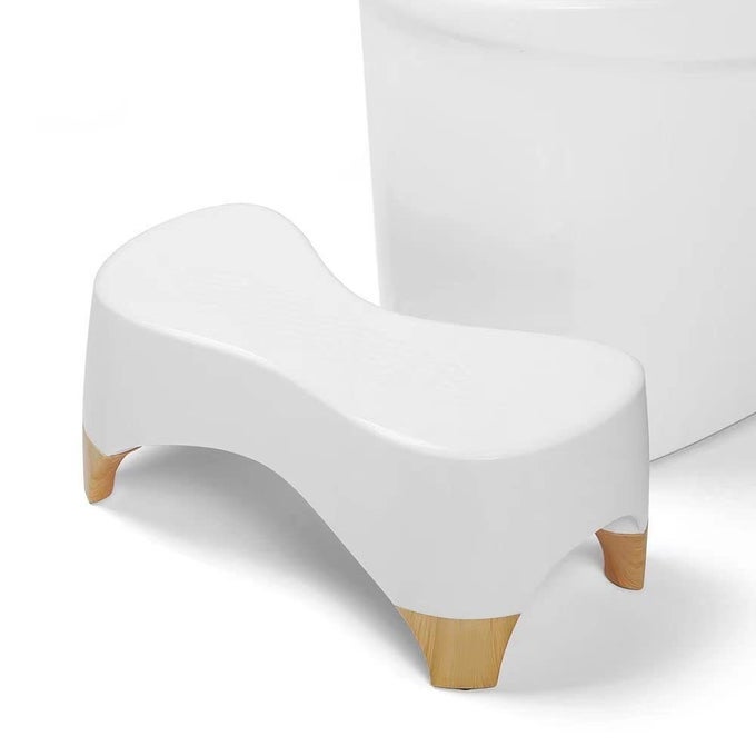 TOILET STOOL SQUAT ADULT POOP STOOL FOR BATHROOMBEARING 550 LBS WEIGHTTOILET STEP STOOL POTTY STOOL FOR ADULTS AND KIDSNONSLIP SIMPLE DESIGN7 TALL WHITEBAMBOO COLOR