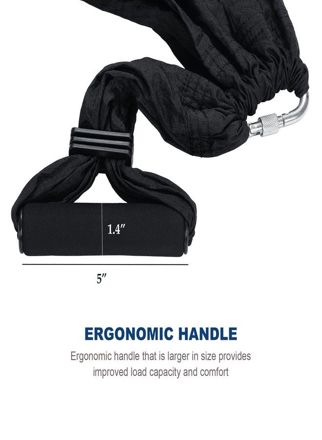 ZELUS CO-Z Aerial Yoga Swing Sling Strong Yoga Hammock Kit Set Tze Inversion Exercises Include Ceiling Mounting Kit and 2 Extensions Straps (Black) - Image 5