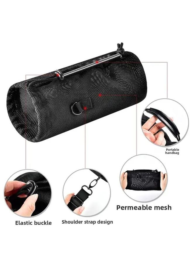 JBL Flip 3 4 5 6 7 Portable Speaker Case Black Nylon Protective Bag With Handle - Image 3