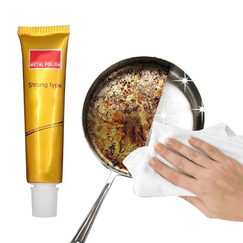 Kitchen cleaning paste, stainless steel household descaling, pot cleaning and rust removal, multi-functional stain remover, metal polishing paste - Image 4