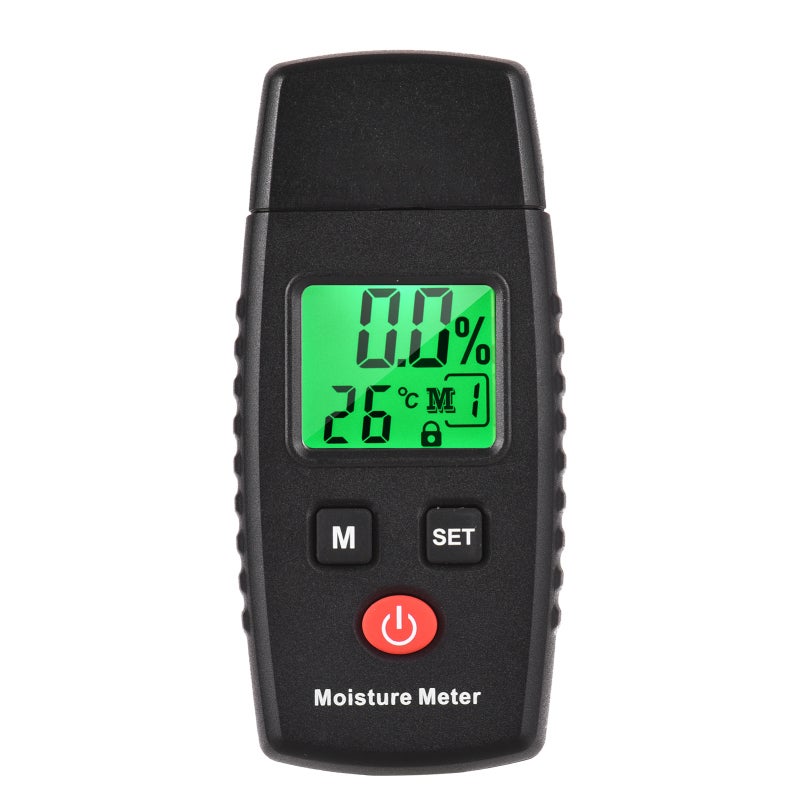 Wood Meter with 2 Electrode Pins Measurement Range 7.2 to 70% Accuracy ±0.5% - 4 Modes Digital Wood Detector for Woodworkers - Image 1