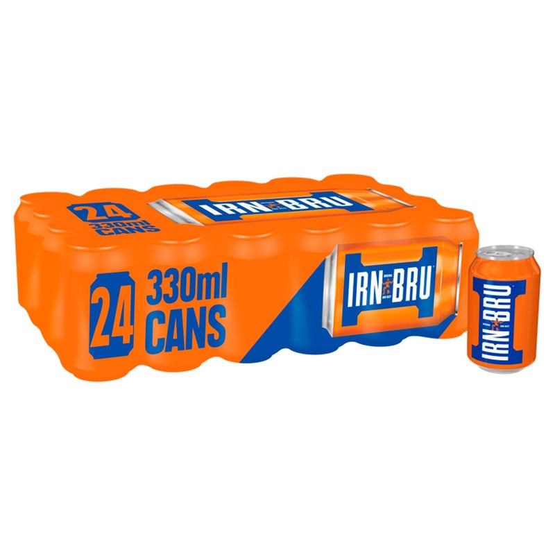Irn Bru IRNBRU Original Scottish Sparkling Soda Citrus Flavored Carbonated Drink  Sparkling Flavored Soft Drink 32 Flavor Recipe 111 fl oz Cans Pack of 24 - Image 3