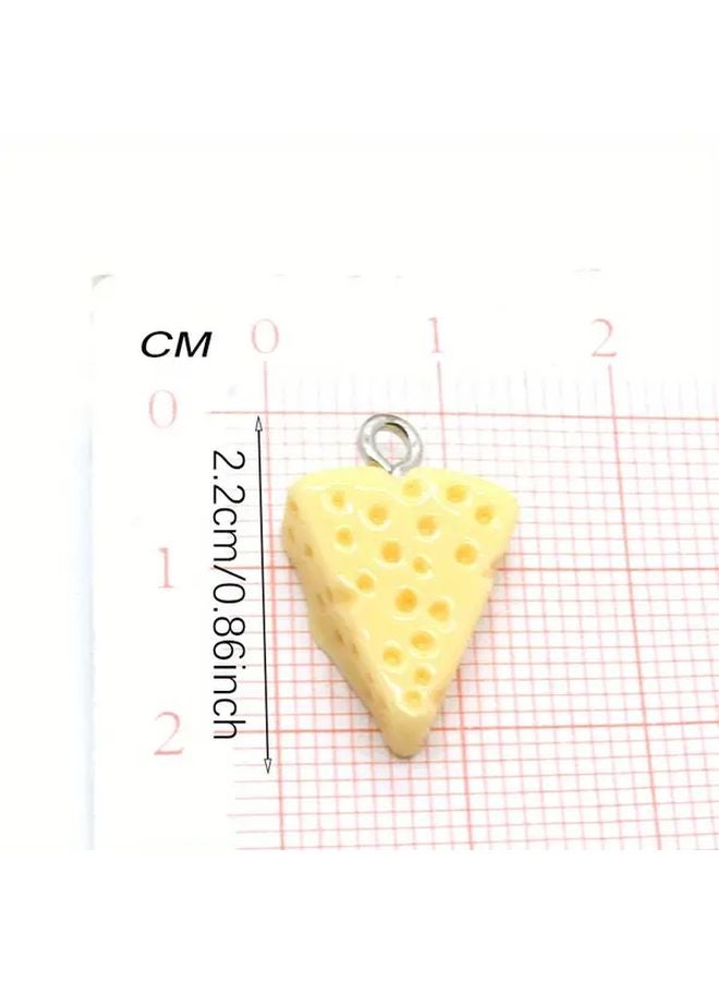 أقراط مثلثات الجبن الراتنجية 10 قطع لصنع المجوهرات DIY وسلاسل المفاتيح وملحقات الحقائب - Image 5