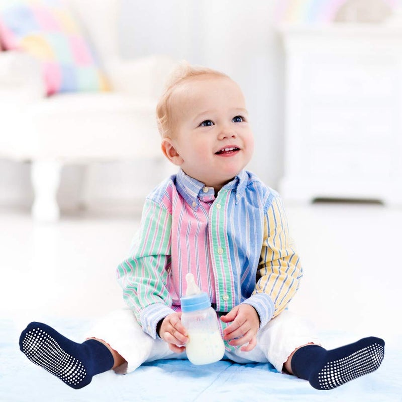 Tphon Kids Non Slip Toddler Boy Grip Socks 12 Pairs Anti Skid Sticky Socks for 3-5 Years Infants Baby Children - Image 2