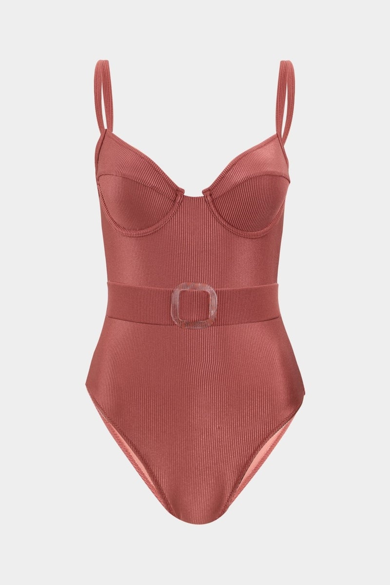 Açelya Okcu Acelya Okcu Premium Belt Detailed Diana Fit Women's Swimsuit  - Image 1