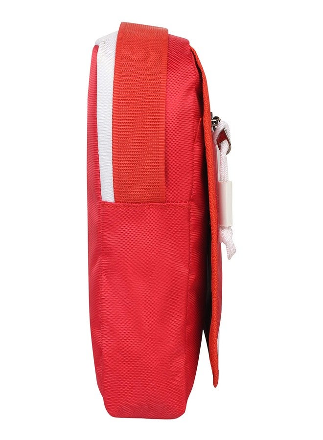 TnW Men's/Women Casual Canvas Travel Sling Bag (Red-Whit) - Image 5