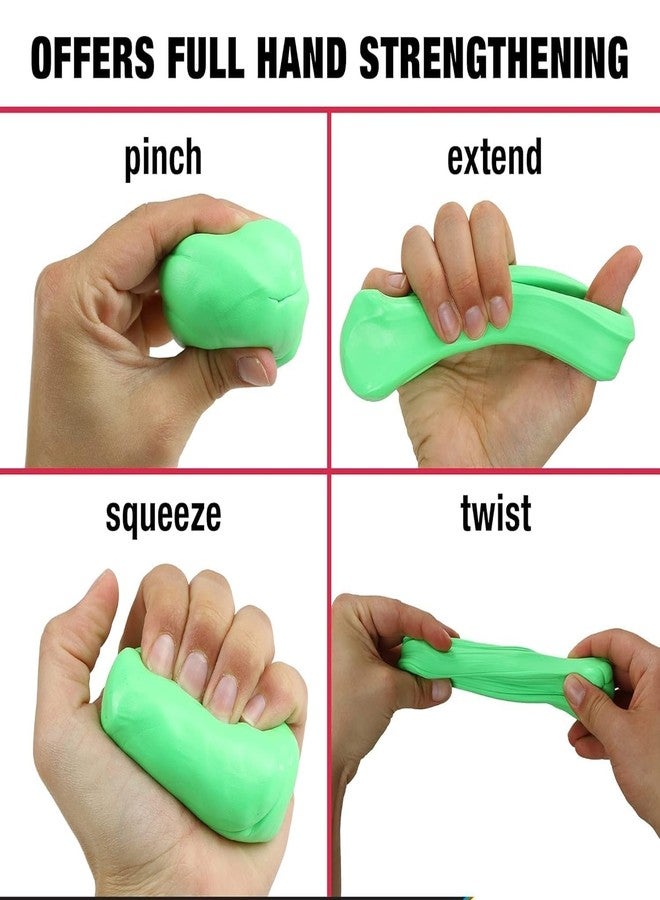 Rilekh Exercise Putty - Therapeutic, Occupational and Therapy Tool - Thinking and Stress - Finger, Hand Grip Strength Exercises - Squeezable Ball (Green-Medium) - Image 5