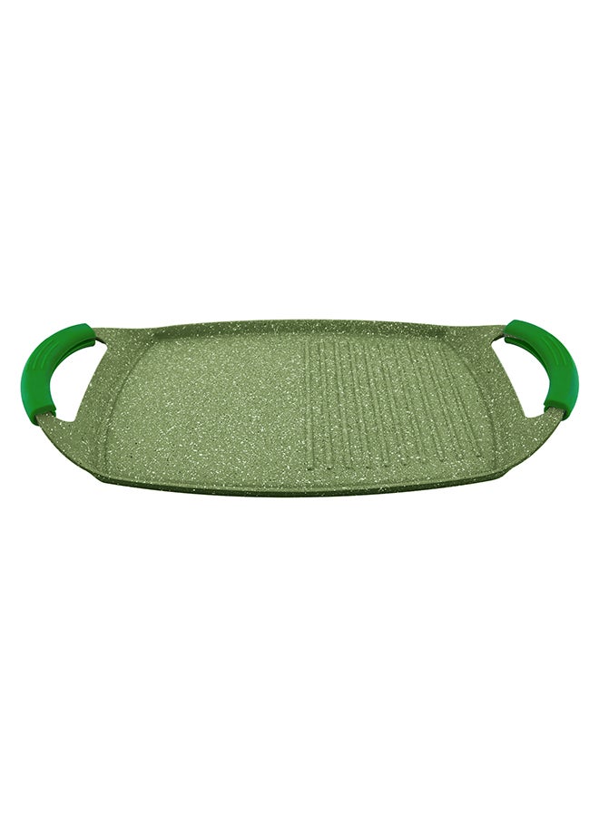 Prestige Granite Non-Stick Aluminium Two Handle Grill Pan Green 47cm - Image 1