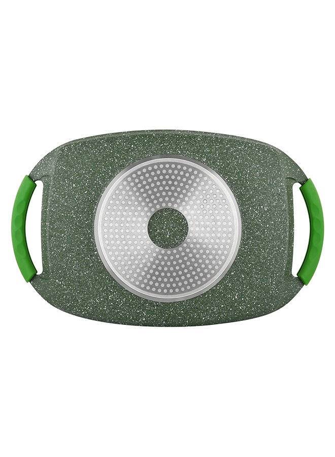 Prestige Granite Non-Stick Aluminium Two Handle Grill Pan Green 47cm - Image 4