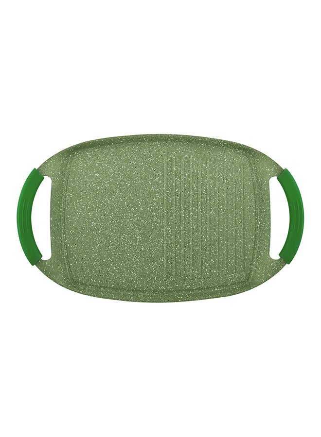 Prestige Granite Non-Stick Aluminium Two Handle Grill Pan Green 47cm - Image 3