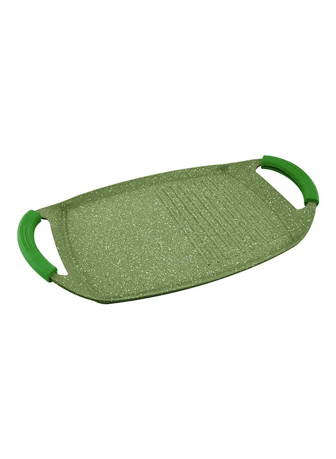 Prestige Granite Non-Stick Aluminium Two Handle Grill Pan Green 47cm - Image 2