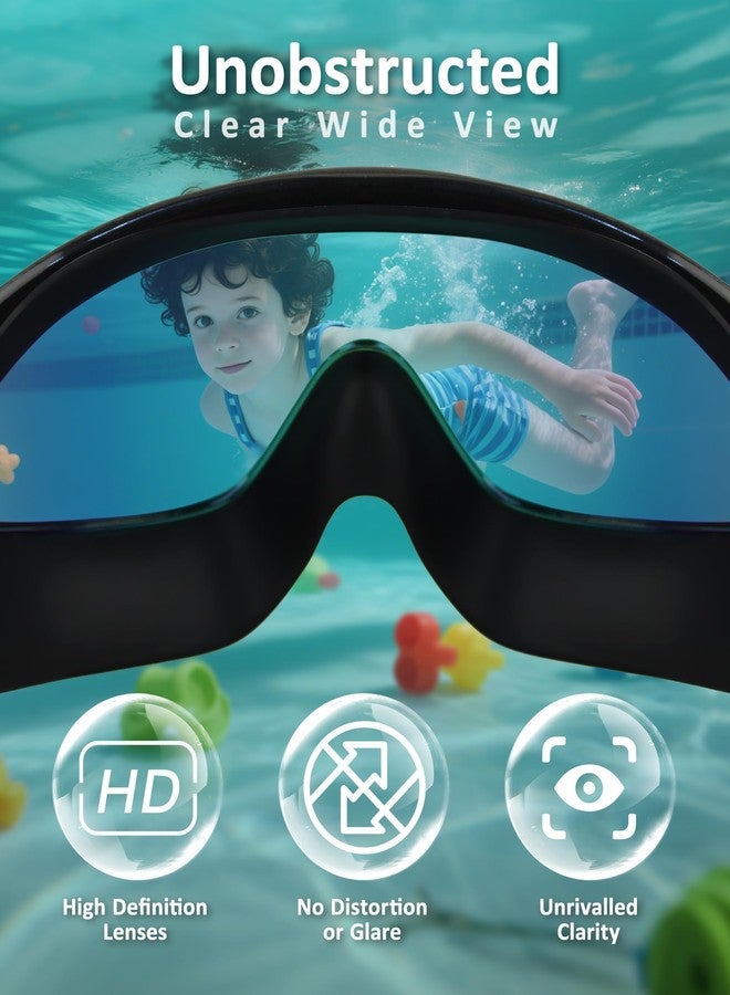 Hurdilen Kids Swim Goggles, Anti-fog, UV Protection and Wide View Swimming Goggles & Swim Cap for Age 3-15 Boys Girls Toddler - Image 4