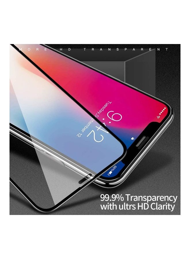 ICS Screen Protector Tempered Glass for Apple iPhone X/XS Black/Clear - Image 2