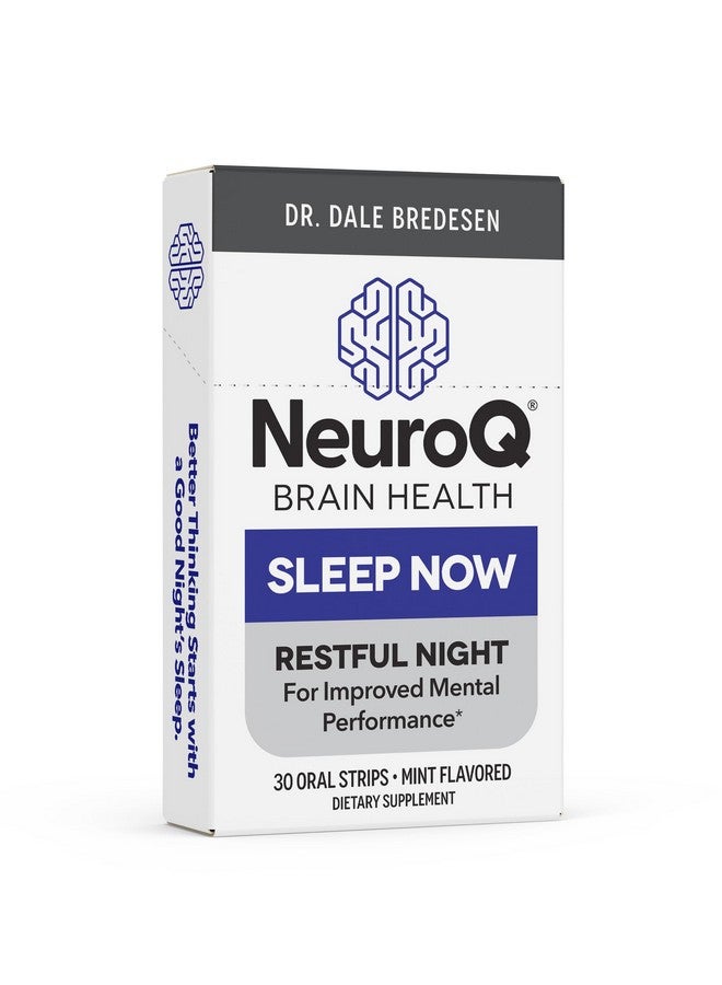 LifeSeasons NeuroQ Sleep Now - Natural Sleep Support Supplement - Maintain Healthy Sleep Cycles & Brain Function - Melatonin & L-Theanine - Non-Habit Forming - 30 Mint Oral Strips - Image 1