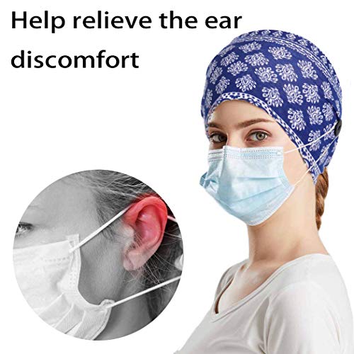 Bohend Boho Button Headband Wide Stretchy Daily Use Knotted Headwear Sport Athletic Yoga Gym Hair Accessories for Women and Girls(3pcs) (D) - Image 2
