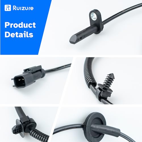 Ruizure Front Wheel Speed ABS Sensor Left or Right fit for 09-17 Chevy Traverse, Buick Enclave, GMC Acadia, 2007 2008 2009 2010 2011 2012 2013 2014 2015 2016 2017, Driver or Passenger Side, ALS2039 - Image 4