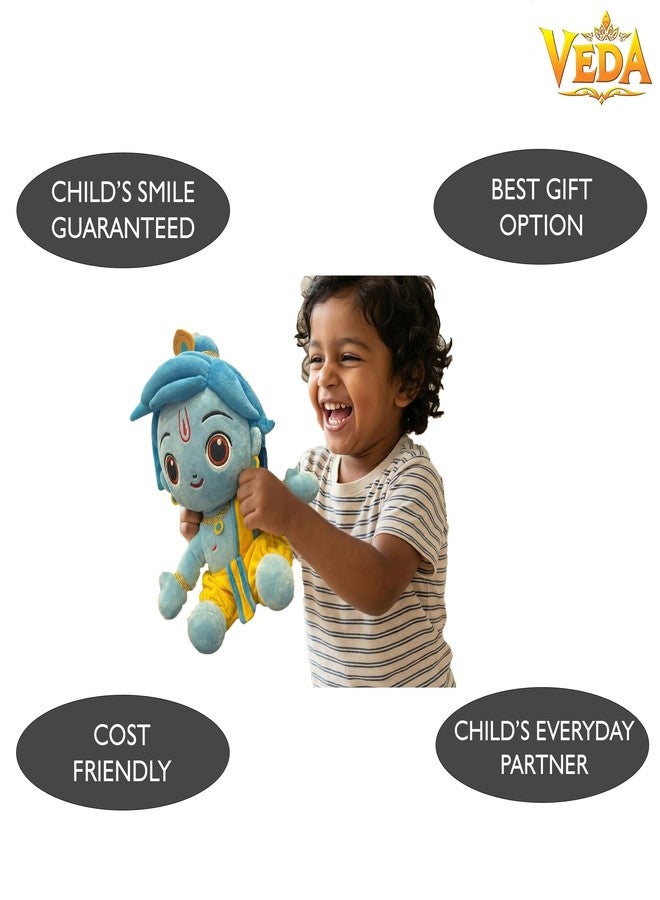 VEDA Bal Krishna Plush Stuffed Toy, Soft Indian God Character, 30 cm, Multicolor, Ultra-Premium Fabric, Gift for Kids - Image 4