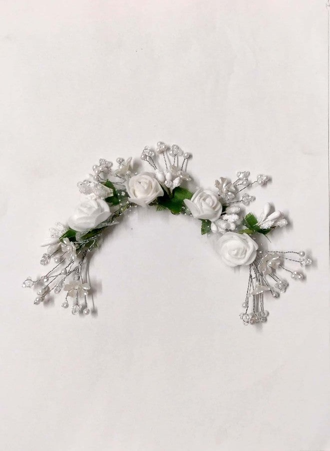 Devino Ora Veil attractive foam Flower Headband Hair Wreath Floral Crown Veil First Holy Communion Headpiece Veil confirmation Veil For Girls for Christian rituals (Medium) - Image 4