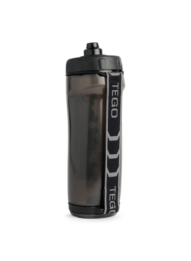 TEGO تيغو - راش - زجاجة مياه بلاستيكية من قصب السكر (عبوة 2 باللون الرمادي) للدراجات، التمارين، الصالة الرياضية، محمولة، لياقة بدنية، زجاجة شرب للرجال، النساء والأطفال - Image 2