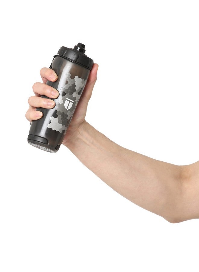 TEGO تيغو - راش - زجاجة مياه بلاستيكية من قصب السكر (عبوة 2 باللون الرمادي) للدراجات، التمارين، الصالة الرياضية، محمولة، لياقة بدنية، زجاجة شرب للرجال، النساء والأطفال - Image 3