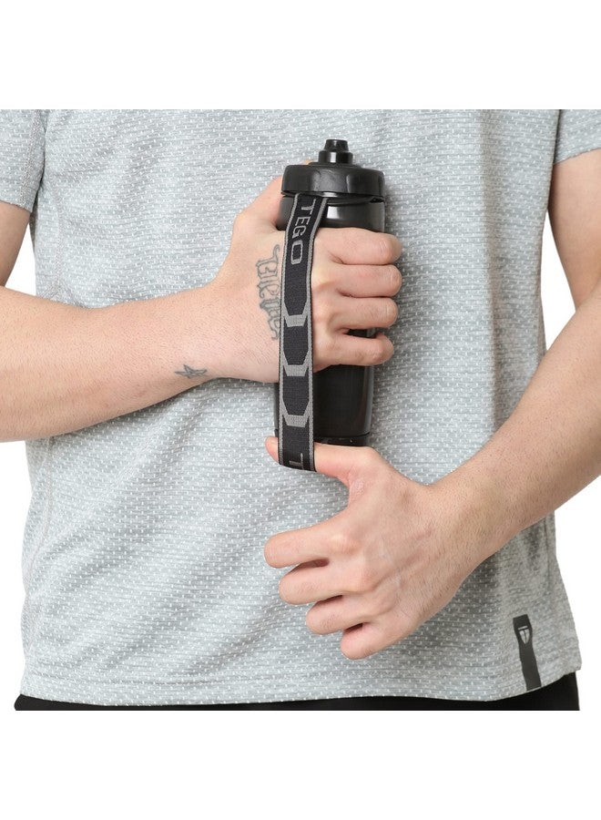 TEGO تيغو - راش - زجاجة مياه بلاستيكية من قصب السكر (عبوة 2 باللون الرمادي) للدراجات، التمارين، الصالة الرياضية، محمولة، لياقة بدنية، زجاجة شرب للرجال، النساء والأطفال - Image 4