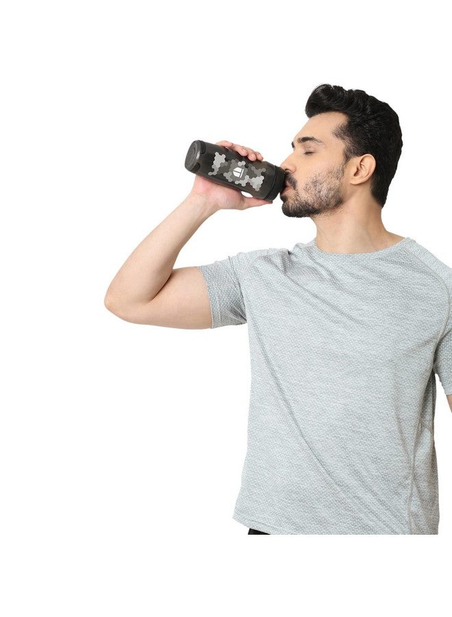 TEGO تيغو - راش - زجاجة مياه بلاستيكية من قصب السكر (عبوة 2 باللون الرمادي) للدراجات، التمارين، الصالة الرياضية، محمولة، لياقة بدنية، زجاجة شرب للرجال، النساء والأطفال - Image 5