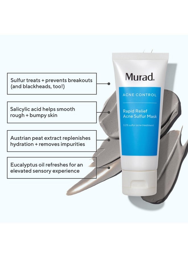 Murad - Rapid Relief Acne Sulfur Mask - Acne Control Clay Face Mask With Salicylic Acid - 2.5 Fl Oz - Image 1
