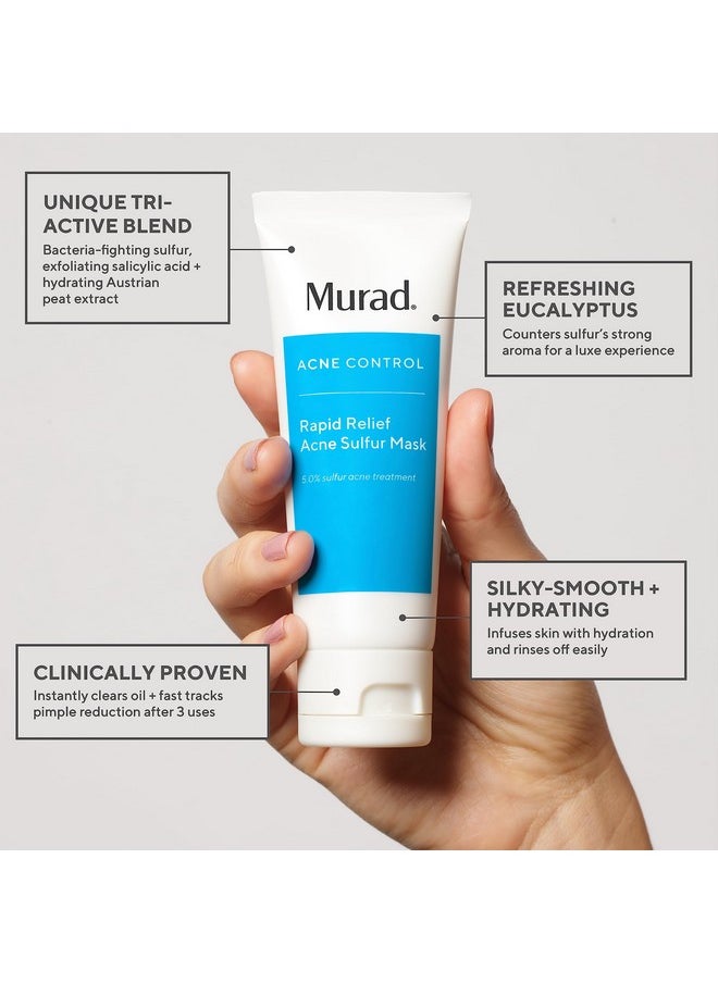 Murad - Rapid Relief Acne Sulfur Mask - Acne Control Clay Face Mask With Salicylic Acid - 2.5 Fl Oz - Image 1