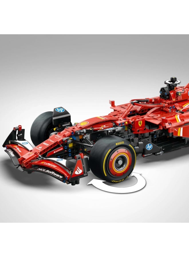 LEGO Technic Ferrari SF-24 F1 Car Model - Collectible Formula 1 Set with 1:8 Scale V6 Engine, Gear Box, Steering & DRS - Gift Idea for Adult & Teenage Racing Fans 42207 - Image 2