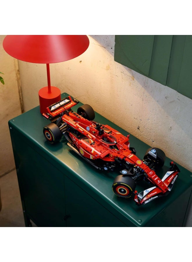 LEGO Technic Ferrari SF-24 F1 Car Model - Collectible Formula 1 Set with 1:8 Scale V6 Engine, Gear Box, Steering & DRS - Gift Idea for Adult & Teenage Racing Fans 42207 - Image 3