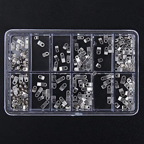 Akozon Watch Crown Replacement, Watch Movement Screws, 240 Pcs Watch Casing Clamp Adapter Casing Movement Securing Screw Washer for 2824 2836 2846 - Image 3