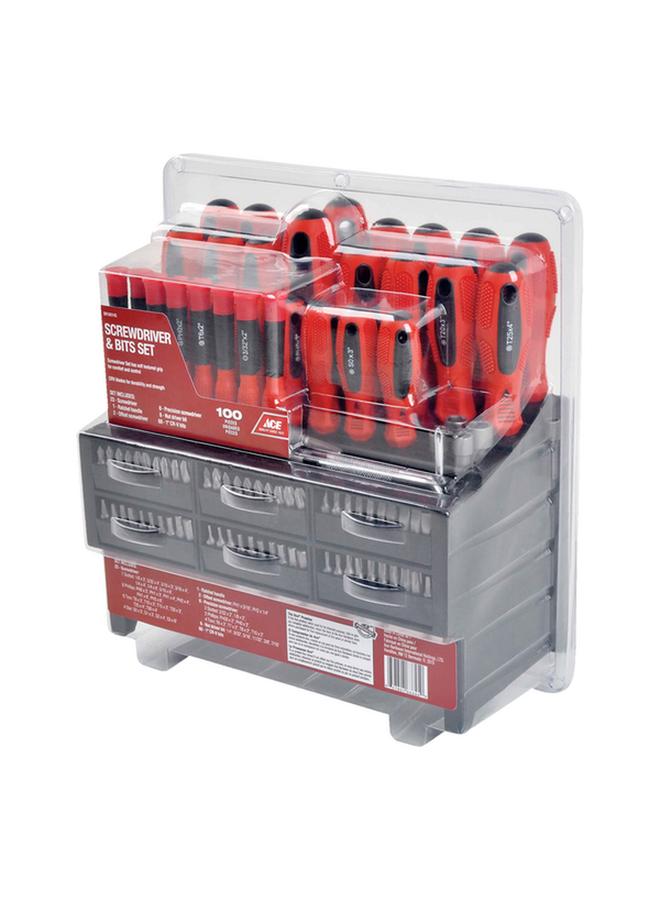 ACE DR160145 100-Piece Ratcheting Screwdriver and Bits Set - Image 3