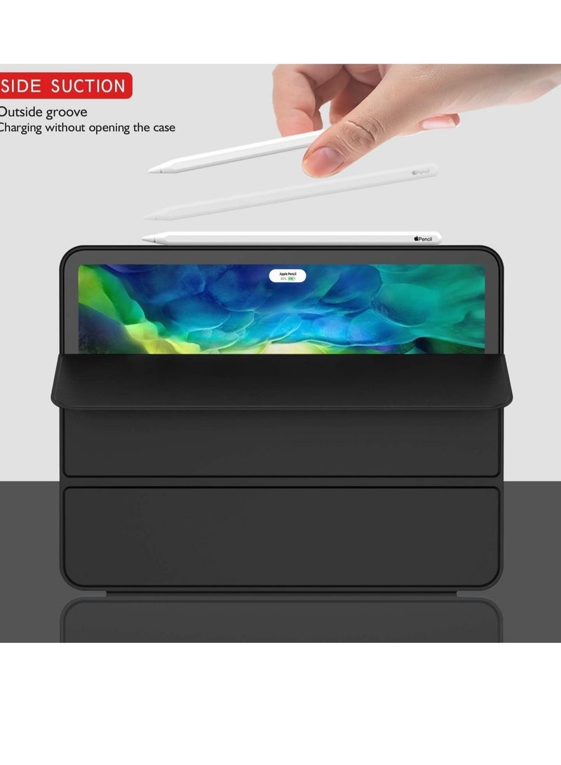 SmartGrist iPad Pro 12.9 Case 2020 with Pencil Holder (4th Generation), Premium Protective Case Cover with Soft TPU Back and Auto Sleep/Wake Feature for 2020/2018 - Image 2