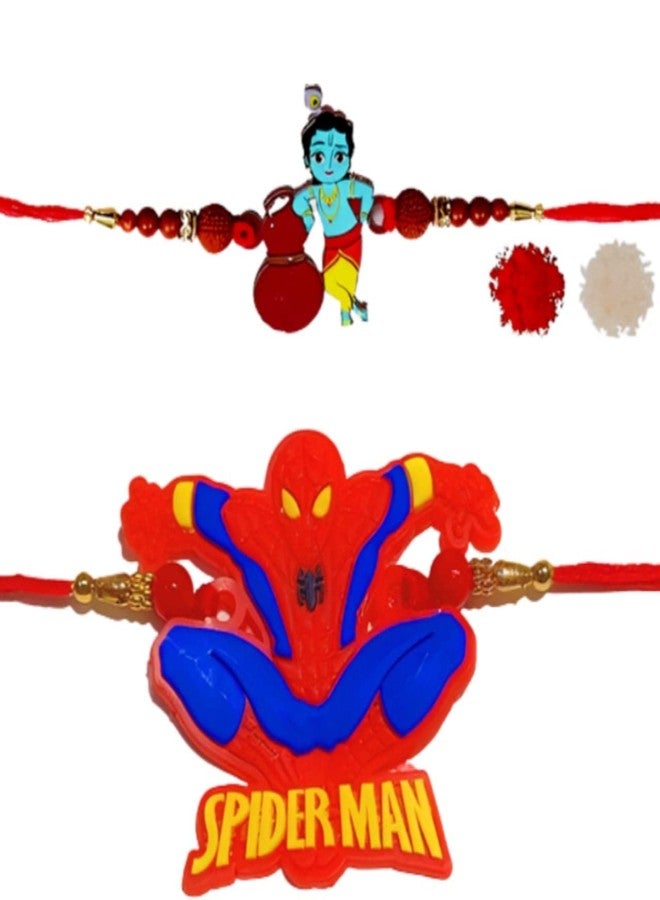 VR Creatives Rakhi for Kids cartoon toys rakhi Benten Krishna kids rakhi Set Of 2 Combo Bro, Boys & Girls Rakhi for Kids brother rakhi for Rakshabandhan Kids, Boys Girls,Best Rakhi - Image 1