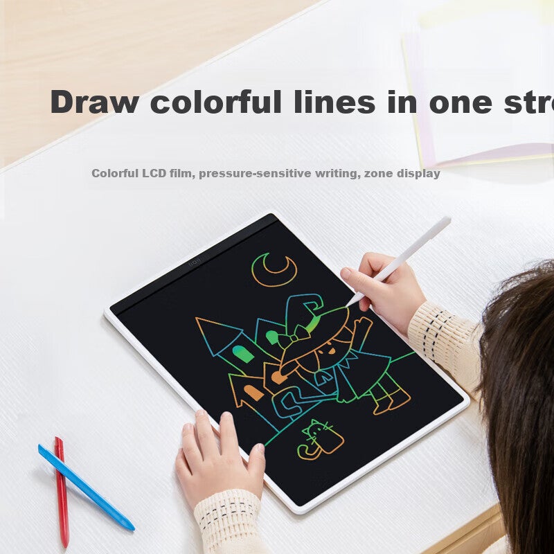 JD Jing Zao Mijia LCD Drawing Board, Colorful Version 10-Inch, Children's Drawing Pad, Writing Calculation Handwriting Drawing Doodling, Electronic Drawing Board, Writing Tablet - Image 5
