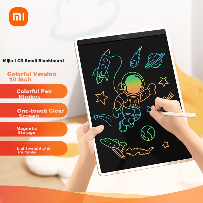 JD Jing Zao Mijia LCD Drawing Board, Colorful Version 10-Inch, Children's Drawing Pad, Writing Calculation Handwriting Drawing Doodling, Electronic Drawing Board, Writing Tablet - Image 1