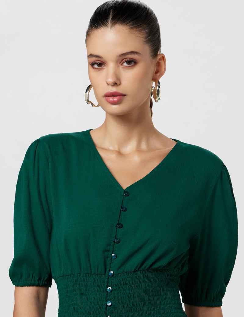 Styli Women's Polyester A-Line Dresses Maxi Dress (7006737013_Green_M) - Image 4