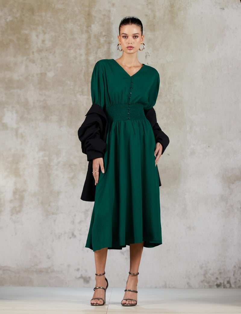 Styli Women's Polyester A-Line Dresses Maxi Dress (7006737013_Green_M) - Image 2