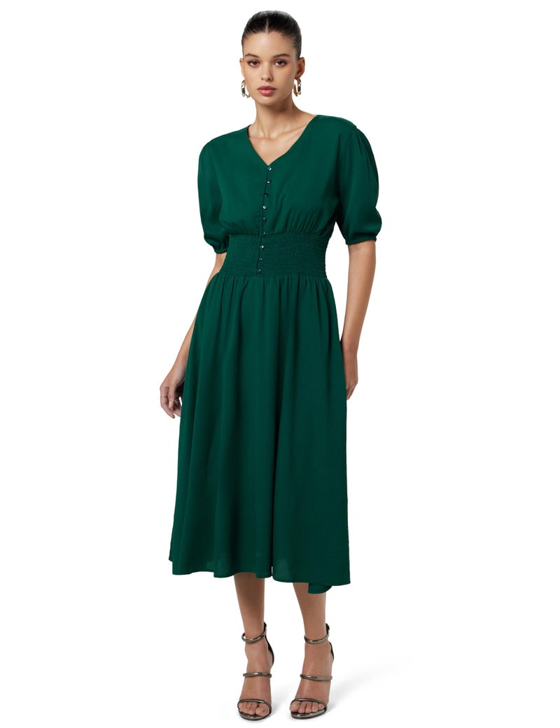 Styli Women's Polyester A-Line Dresses Maxi Dress (7006737013_Green_M) - Image 1