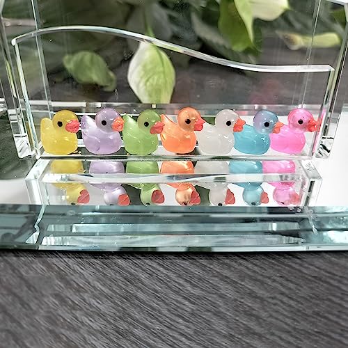 Cidinge 220 Pcs Mini Resin Ducks Luminous Tiny Ducks Miniature Duck Glow in The Dark for DIY Garden Dollhouse Duck Accessories Micro Landscape Aquarium Party Decor - Image 5