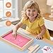 MORITECK Montessori Sand Tray for KidsWriting Play Sand Tray with Lid for Classroom Practice Writing Letters and Numbers Pink Small - Image 4