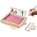 MORITECK Montessori Sand Tray for KidsWriting Play Sand Tray with Lid for Classroom Practice Writing Letters and Numbers Pink Small - Image 2