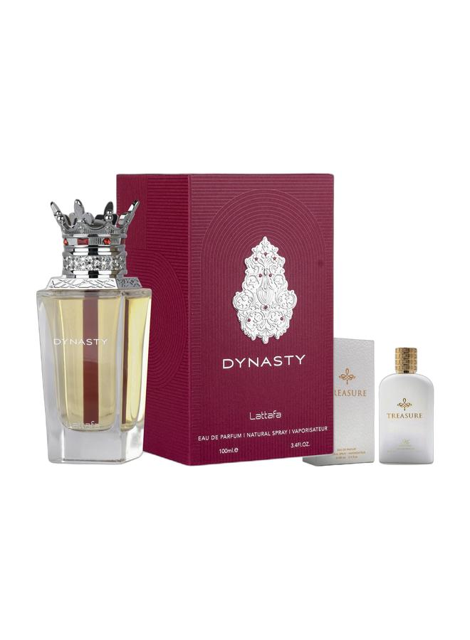 Lattafa DYNASTY EDP 100ML & Treasure White EDP 100mlBundle - Image 1