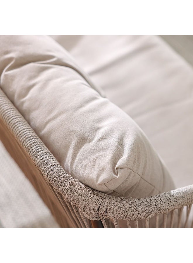 DANUBE HOME Majestic 4-Seater Outdoor Sofa Set | Steel Frame Garden Furniture | Modern Design Patio Sofaset | Outdoor Seating Table And Chairs For Lawn Garden-Grey/Black - Image 3