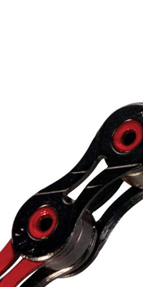 KMC 10-Speed DLC10 Series High-Performance Chain | for Road/Mountain/Gravel | Shimano, SRAM, and Campagnolo Compatible | 116 Links, Missing Link Included | Red - Image 2